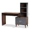 Baxton Studio Jaeger Modern Two-Tone Walnut Brown and Dark Grey Finished Wood Storage Desk with Shelves 182-11696-Zoro - alternate 8